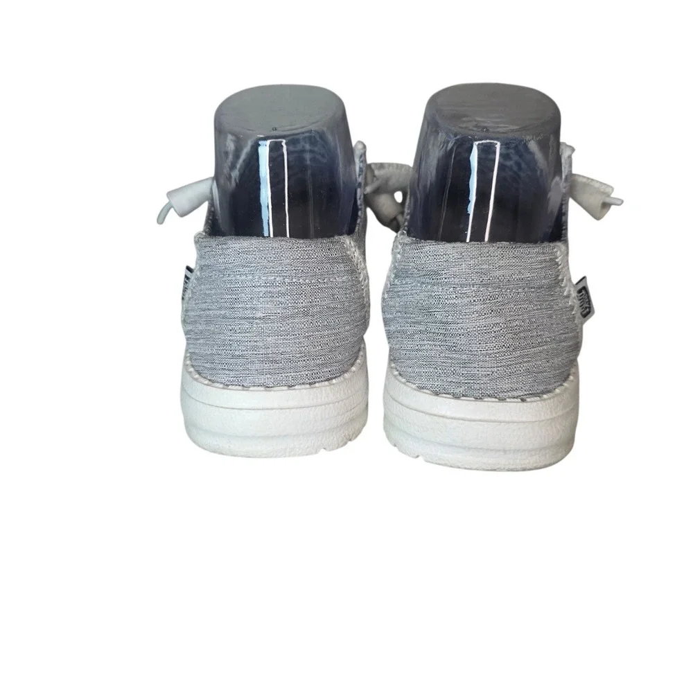 Hey Dude Wendy Boho Stitch Womens 7 White Melange Comfort Slip On Loafers